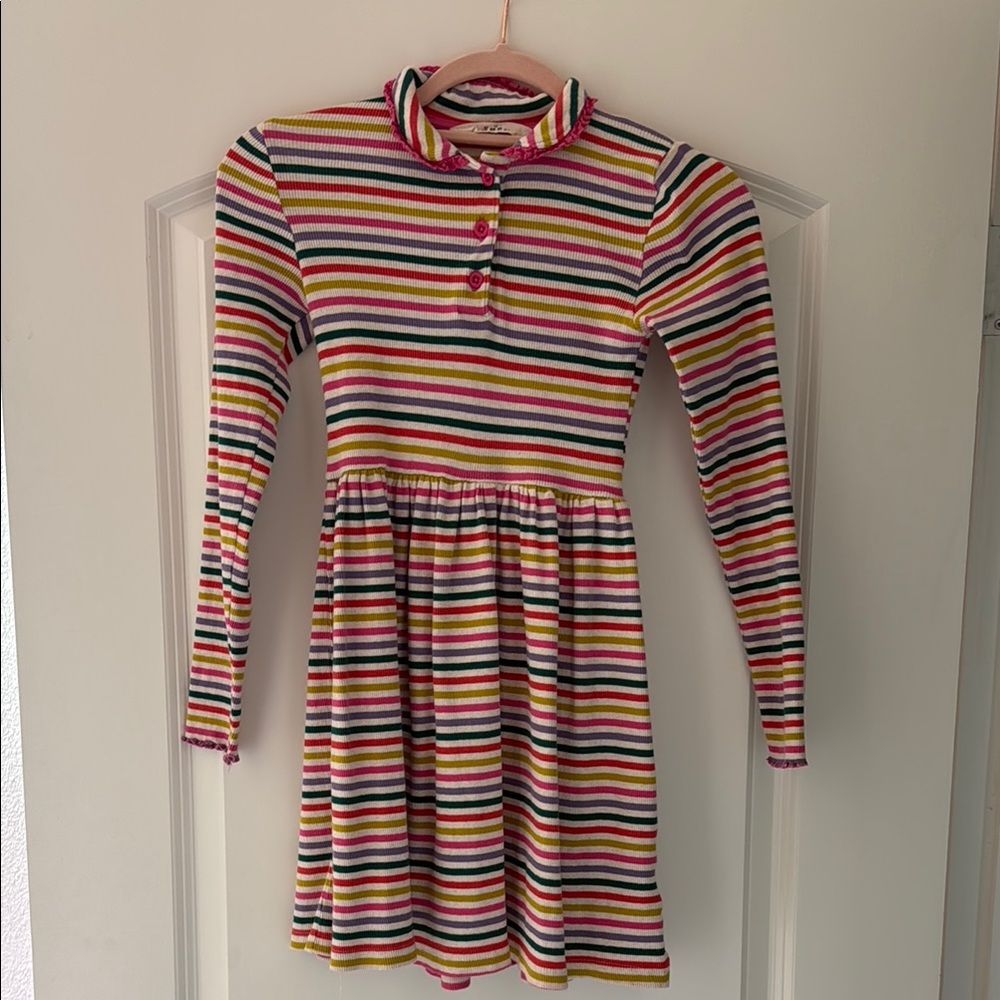 Mini Boden Colorful Striped Kids Dress